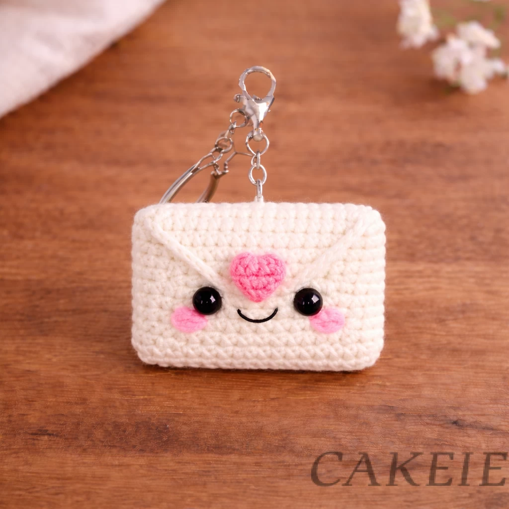 Crochet Love Letter Keychain